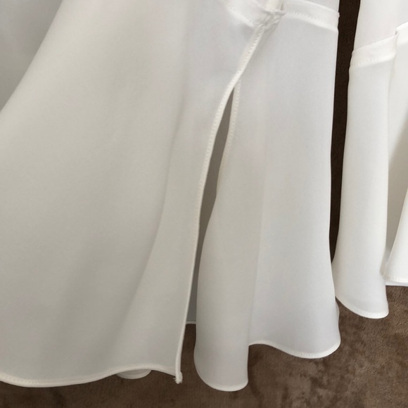 SOLD Theory silk blouse drop waist & flutter cuffs - Picture 6 of 6